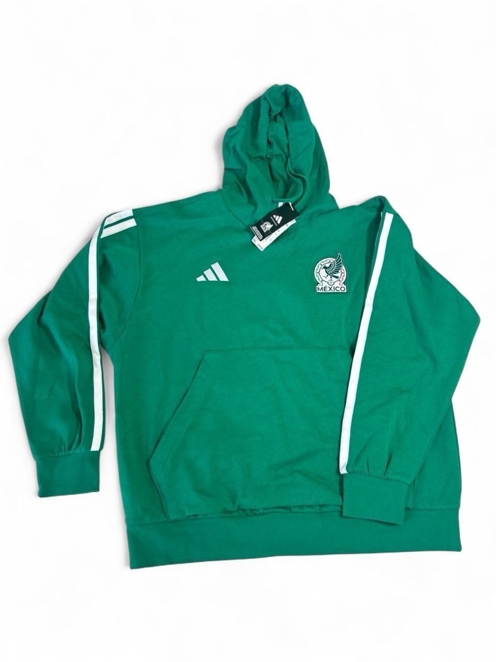 adidas Mexico 2026 World Cup DNA Fleece Hoodie Men’s 2XL Green NWT JZ6466